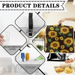 Rainbow Butterfly Print Stand Mixer Cover For Women,Waterproof Kitchen Appliance Organizer Bag Cover With Top Handle And Pocket 20 Rainbow Butterfly Print Stand Mixer Cover For Women,Waterproof Kitchen Appliance Organizer Bag Cover With Top Handle And Pocket -Wilton Shop 51bkdlEVG6L 1