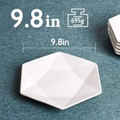 8 Oz Ramekins & 9.8 Inch Geometric Dinner Plates Set Of 6 * 2