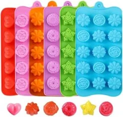 Candy Molds Ice Cube Trays Chocolate Molds, Silicone Molds Including Cactus, Flamingo, Coconut Tree & Pineapple For Making Ice, Jelly, Chocolate, Soap, Pack Of 4 With 2 Droppers. (Multicolor) 22 Candy Molds Ice Cube Trays Chocolate Molds, Silicone Molds Including Cactus, Flamingo, Coconut Tree & Pineapple For Making Ice, Jelly, Chocolate, Soap, Pack Of 4 With 2 Droppers. (Multicolor) -Wilton Shop 51c0D tRiWL. AC