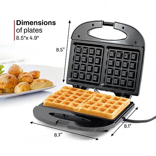WM-2207 Electric Nonstick Belgian Waffle Non-Stick Belgian Waffle Maker Iron, Breakfast, Sandwiches, Snacks, Burgers And More, Double 6 WM-2207 Electric Nonstick Belgian Waffle Non-Stick Belgian Waffle Maker Iron, Breakfast, Sandwiches, Snacks, Burgers And More, Double - Image 4