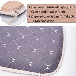 Chair Cushions For Dining Chair Gray Chair Pad With Ties Memory Foam Dining Chair Pad And Seat Cushion With Machine Washable Cover [17.3 X 16.6 Inches] -Wilton Shop 51c8YPFGwHL