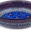 Medium Round Baker With Handles Made By Ceramika Artystyczna (Cobalt Poppies Theme) Signature UNIKAT + Certificate Of Authenticity -Wilton Shop 51c9axXMqQL