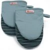 Mini Oven Mitts, Cook Mittens Yutat Silicone Oven Mitts With Quilted Liner Professionally Protect Your Hand During Baking Doing BBQ Or Carry Hot Pot Aqua Blue, 1 Pair -Wilton Shop 51cC6d0pvwL