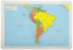 Educational Placemat Sets; USA, World, Europe, Asia, Africa, South America, Central America, Canada Maps [Set Of 8] -Wilton Shop 51cG7sdzqzL