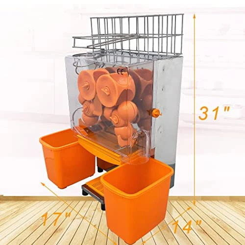 110V Commercial Orange Juicer Machine Electric Citrus Juice Squeezer Lemonade Making Machine With 20-22 Oranges Per Minute For Fresh Fruit Vegetable 4 110V Commercial Orange Juicer Machine Electric Citrus Juice Squeezer Lemonade Making Machine With 20-22 Oranges Per Minute For Fresh Fruit Vegetable - Image 2