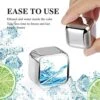 Stainless Steel Reusable Ice Cubes Chilling Stones For Whiskey-1.0" Cooling Cube Whiskey Rocks 6-pack Gift For Men -Wilton Shop 51cKK88mZ2L