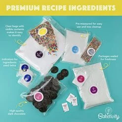 Baketivity DIY Birthday Cake Decorating Set For Girls And Boys. Box Includes All Pre-Measured Ingredients, Birthday Candles, Chef Hat And Apron. Perfect For Birthday Gift For Kids, Teens, And Adults. 9 Baketivity DIY Birthday Cake Decorating Set For Girls And Boys. Box Includes All Pre-Measured Ingredients, Birthday Candles, Chef Hat And Apron. Perfect For Birthday Gift For Kids, Teens, And Adults. -Wilton Shop 51cSjiQusnS