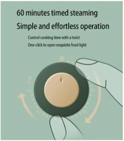 Lectric Food Steamer For Cooking, One Touch Vegetable Steamer, Multifunctional Steamer, Timed Steaming For 60 Minutes, Cozy Greenish, 1500W -Wilton Shop 51cVuEEpzTL