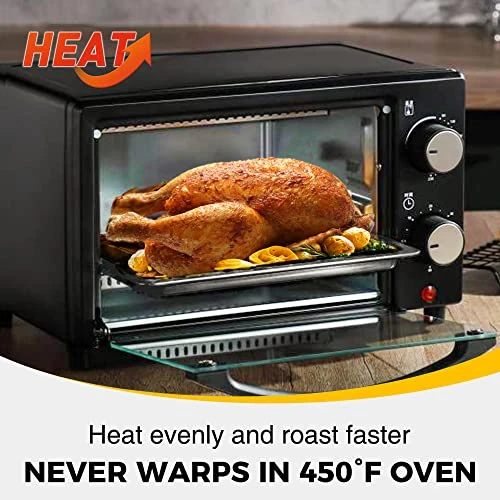 Baking Sheet Pan Set, Cookie Sheet For Oven, Nonstick Bakeware Sets With Wider Grips, 3 Pack Half/Jelly Roll/Quarter Baking Tray, Premium, Dishwasher Safe - Dark Grey 6 Baking Sheet Pan Set, Cookie Sheet For Oven, Nonstick Bakeware Sets With Wider Grips, 3 Pack Half/Jelly Roll/Quarter Baking Tray, Premium, Dishwasher Safe - Dark Grey - Image 4