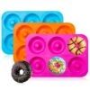 3-Pack Silicone Donut Baking Pan Of 100% Nonstick Silicone. BPA Free Mold Sheet Tray. Makes Perfect 3 Inch Donuts. Tray Measures 10x7 Inches. Easy Clean, Dishwasher Microwave Safe 1 3-Pack Silicone Donut Baking Pan Of 100% Nonstick Silicone. BPA Free Mold Sheet Tray. Makes Perfect 3 Inch Donuts. Tray Measures 10x7 Inches. Easy Clean, Dishwasher Microwave Safe -Wilton Shop 51cYazf1BHL