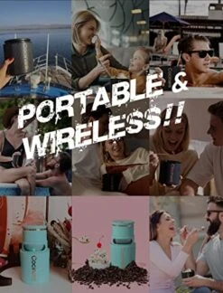 KRUSH Ice Cream Maker, Wireless & Portable, Sorbet Gelato Maker, Frozen Yogurt Machine For Homemade & Outdoor, Grey -Wilton Shop 51ceZBf6tEL