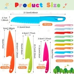 36 Pcs Kids Plastic Kitchen Knives Children's Safe Cooking Knives Colored Nylon Knife Set Child Proof Knife With Firm Grip Serrated Edges For Kids Beginners Kitchen Fruit Lettuce Vegetable Salad Bread
