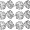 Handmade Round Mesh Napkin Rings Holder For Dinning Table Parties Everyday (Silver, 12) 2 Handmade Round Mesh Napkin Rings Holder For Dinning Table Parties Everyday (Silver, 12) -Wilton Shop 51d2cTHxAFL
