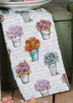 Signs Live Simply Floral Dual Purpose Dish Towel, 16 X 26, Various