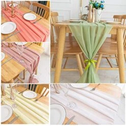 27"x120" Extra Wide Premium Chiffon Table Top Runner For Wedding Party Reception Dinner Event Home Decorations (Sage Green) 12 27"x120" Extra Wide Premium Chiffon Table Top Runner For Wedding Party Reception Dinner Event Home Decorations (Sage Green) -Wilton Shop 51d5xohZvtL