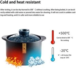 Casserole Ceramic Casserole With Lid, Non-Stick Casserole Heat Resistant Clay Pot Modern Pans For Stew Soup Healthy Meal-A Ceramic Casserole With Lid -Wilton Shop 51d8TuUoenL