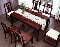 Simhomsen Embroidered Butterfly Table Runner For Spring And Summer, Dresser Scarf (Aqua, 14 X 53 Inches) -Wilton Shop 51dAnegDoUL