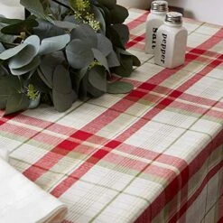 Orchard Plaid Collection Linen Tabletop Essentials, Tablecloth, 70" Round, Taupe/Red 15 Orchard Plaid Collection Linen Tabletop Essentials, Tablecloth, 70" Round, Taupe/Red -Wilton Shop 51dB1fa3eYL