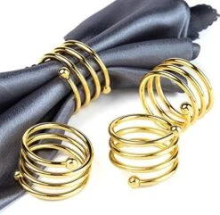 6Pcs Gold Napkin Rings Round Napkin Holders Buckles For Wedding, Dinner Party, Table Decorations 15 6Pcs Gold Napkin Rings Round Napkin Holders Buckles For Wedding, Dinner Party, Table Decorations -Wilton Shop 51dCb3uvOnL. AC