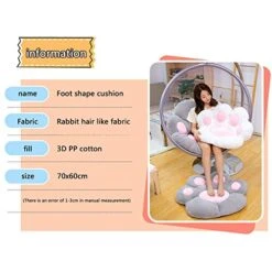 Cute Seat Cushion,Seat Pad,Cat Paw Cushion,Cat Paw Shape Lazy Sofa Office Chair Cushion, Kawaii Plush Floor Mat Seat Cushions For Dining Room Chairs (Pink, 24×28×3.9in) 13 Cute Seat Cushion,Seat Pad,Cat Paw Cushion,Cat Paw Shape Lazy Sofa Office Chair Cushion, Kawaii Plush Floor Mat Seat Cushions For Dining Room Chairs (Pink, 24×28×3.9in) -Wilton Shop 51dOaE4NEeL