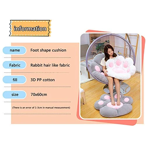 Cute Seat Cushion,Seat Pad,Cat Paw Cushion,Cat Paw Shape Lazy Sofa Office Chair Cushion, Kawaii Plush Floor Mat Seat Cushions For Dining Room Chairs (Pink, 24×28×3.9in) 5 Cute Seat Cushion,Seat Pad,Cat Paw Cushion,Cat Paw Shape Lazy Sofa Office Chair Cushion, Kawaii Plush Floor Mat Seat Cushions For Dining Room Chairs (Pink, 24×28×3.9in) - Image 3