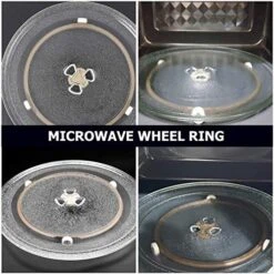 Cabilock Glass Bakeware 2pcs Microwave Oven Turntable Ring Microwave Oven Tray Rotating Roller Support Ring Large Glass Plate Tray Wheel Ring Microwave Parts 1.4cm Serving Tray Round -Wilton Shop 51dPqsSeZXL 1