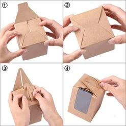 60 Pcs Individual Cupcake Boxes, Brown Single Cupcake Boxes With Window Inserts And Handle, Kraft Cupcake Containers Bulk For Bakery Wrapping Party Favor Packing -Wilton Shop 51dgU7AemZL