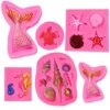 Marine Theme Fondant Silicone Mold,Seashell,conch, Mermaid Tail,Seahorse,starfish,Turtle, DIY Handmade Baking Tools For Mermaid Theme Cake Decoration(6pcs) 1 Marine Theme Fondant Silicone Mold,Seashell,conch, Mermaid Tail,Seahorse,starfish,Turtle, DIY Handmade Baking Tools For Mermaid Theme Cake Decoration(6pcs) -Wilton Shop 51djkVh8f5L