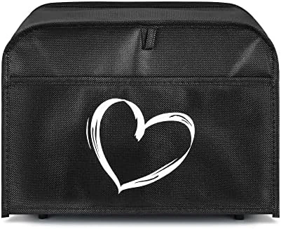 Cover Compatible With 2 Slice Toaster - Cover For Toaster - Travel Outline White/Black 8 Cover Compatible With 2 Slice Toaster - Cover For Toaster - Travel Outline White/Black - Image 6