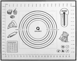 Silicone Pastry Mat For Baking, Baking Mat For Rolling Dough Non Slip Extra Large, Fondant Mat With Measurement, Kitchen Counter Mat For Pie Crust, Pizza And Cookies, Oven Liner Mat,16" X 24", Red -Wilton Shop 51dtPDlFrHL. AC