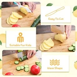 6 Pieces Kids Knife Set Include Wooden Toddler Knive Kids Safe Knifes For Real Cooking Kids Knifes Plastic Serrated Edges Children Knife Potato Slicers Cooking Knives For Kitchen -Wilton Shop 51dwuJMPAmL