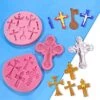 Fondant Mould DIY Chocolate Baking Cross Sugar Flipping Mold Cake Decoration Cross Silicone Mold Set Of Six 2 Fondant Mould DIY Chocolate Baking Cross Sugar Flipping Mold Cake Decoration Cross Silicone Mold Set Of Six -Wilton Shop 51eP8oMv7YL