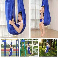 Indoor Therapieschaukel Kinder Schwingen Hängematte Sensorische Schaukeltuch Für Autismus, Asperger, Sensorische Integration (Color : Wine Red, Size : 150x280CM/59x110in) -Wilton Shop 51eiC0MOQcS