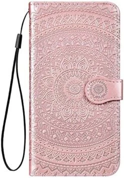 Compatible With Samusng Galaxy S7 Edge Case Emboss Mandala Floral Pu Leather Wallet Strap Case With Card Holder Slots Shockproof Magnetic Kickstand Stand Folio Flip Book Protective Cover,gray -Wilton Shop 51eoPgArF5L. AC