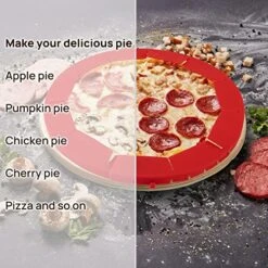 Pie Crust Shield, Adjustable Pie Crust Covers For Edges Of Pie Silicone Pie Crust Protectors When Baking Pie Baking Accessories 2 Pieces Red -Wilton Shop 51etxrrlNDL