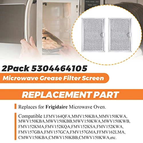 5304464105 WB06X10608 Microwave Grease Filter Screen 5304478913 By Beaquicy - Replacement For Frigid-aire Microwave Oven - Pack Of 2 6 5304464105 WB06X10608 Microwave Grease Filter Screen 5304478913 By Beaquicy - Replacement For Frigid-aire Microwave Oven - Pack Of 2 - Image 4