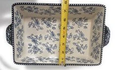 2.5 Qt (11x7) Dish & Plastic Cover, Baker Casserole (Small Lasagna) (Floral Lace Red) -Wilton Shop 51f8wGN902L