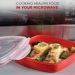 Icrowave Vegetable Steamer For Cooking Food Basket Rice Veggie Microwavable Cooker Pot Exultimate -Wilton Shop 51fQUFQLTsL