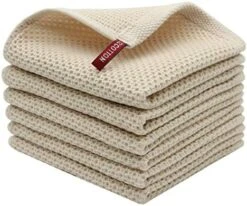 Natural Cotton Tidy Dish Cloths Rags,Waffle Weave Kitchen Towels And Dishcloths Sets, Soft And Absorbent Hand Towel Washcloths, 12inchx12inch 6 Pack (Multi Color) -Wilton Shop 51faPUhwPL. AC