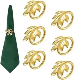 Fall Napkin Rings Set Of 4 - Easter Napkin Rings Silver Leaf Napkin Rings For Casual Place Settings, Holiday Family Dinner, Wedding -Wilton Shop 51g1Dk8FhjL. AC