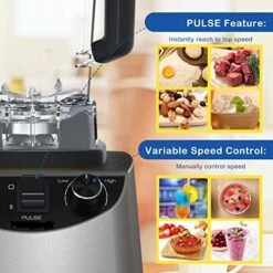 Blender 1400W, Professional Countertop Blenders For Kitchen With High Speed, Blender For Shakes And Smoothies, 60 Oz Large Tritan Jar, 6 Blades, 2 Speeds & Pulse Function For Frozen Drinks 12 Blender 1400W, Professional Countertop Blenders For Kitchen With High Speed, Blender For Shakes And Smoothies, 60 Oz Large Tritan Jar, 6 Blades, 2 Speeds & Pulse Function For Frozen Drinks -Wilton Shop 51g271KxnML