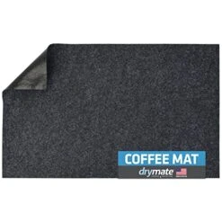 Coffee Maker Mat, (Coffee Station Bar Accessory) Protects Kitchen Countertops From Spills, Stains & Scratches - Absorbent/Waterproof/Machine Washable (USA Made) (12” X 20”) (Charcoal)
