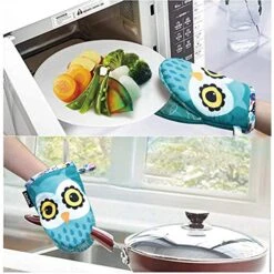 Mini Oven Mitts,2pk - Silicone Little Kitchen Gloves, Heat Resistant With Non-Slip Grip And Soft Quilted Cotton Lining For Safe Backing Cooking Barbecue (Green, 2) -Wilton Shop 51gGSFniE0L