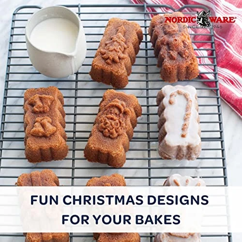 Nordic Ware Holiday Mini Loaves Pan & Wildflower Loaf Pan, 6-Cup, Toffee 5 Nordic Ware Holiday Mini Loaves Pan & Wildflower Loaf Pan, 6-Cup, Toffee - Image 3