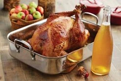 Anolon Triply Clad Stainless Steel Roaster / Roasting Pan With Rack - 17 Inch X 12.5 Inch, Silver -Wilton Shop 51gZzXm42GL