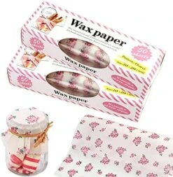100 Sheets Valentine's Day Wax Paper Food Picnic Paper, Grease Proof Paper Waterproof Dry Hamburger Paper Liners Wrapping Tissue For Plastic Food Basket (Pink Rose Pattern) -Wilton Shop 51ge0IqRKPL. AC