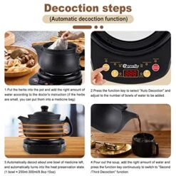 Hinese Medicine Pot 3L Automatic Herbal Medicine Cooker 110V Electric Ceramic Herb Tea Maker -Wilton Shop 51gjy04gszL