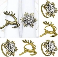 Snowflake Napkin Rings Set Of 12 Summer Wedding Valentines Day Easter Rhinestone Dinners Parties Supply Decor Silver (Silver Rhinestone) -Wilton Shop 51gkYOuee L. AC