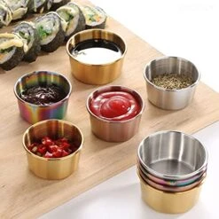Round Mini Sauce Cups, Reusable Dipping Bowl Sauce Cup For Home Party Restaurants(S,rose Gold) 19 Round Mini Sauce Cups, Reusable Dipping Bowl Sauce Cup For Home Party Restaurants(S,rose Gold) -Wilton Shop 51gktVtecnL
