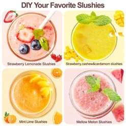 Slushie Maker Cup -TIK TOK Quick Frozen Magic Smoothies Cup,Travel Portable Double Layer Slushy Maker Cup, DIY Homemade Made Squeeze Icy Cup, Summer Ice Cream Cooling Cup For Children & Family - Blue -Wilton Shop 51glcRXkkOL